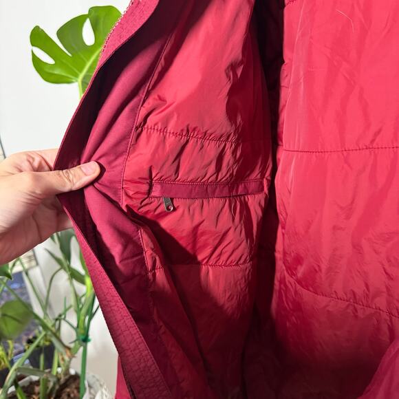 L.L.Bean Men's Performance Fleece-Lined Windbreaker Jacket M Red Gorpcore Outdoo - Picture 8 of 12